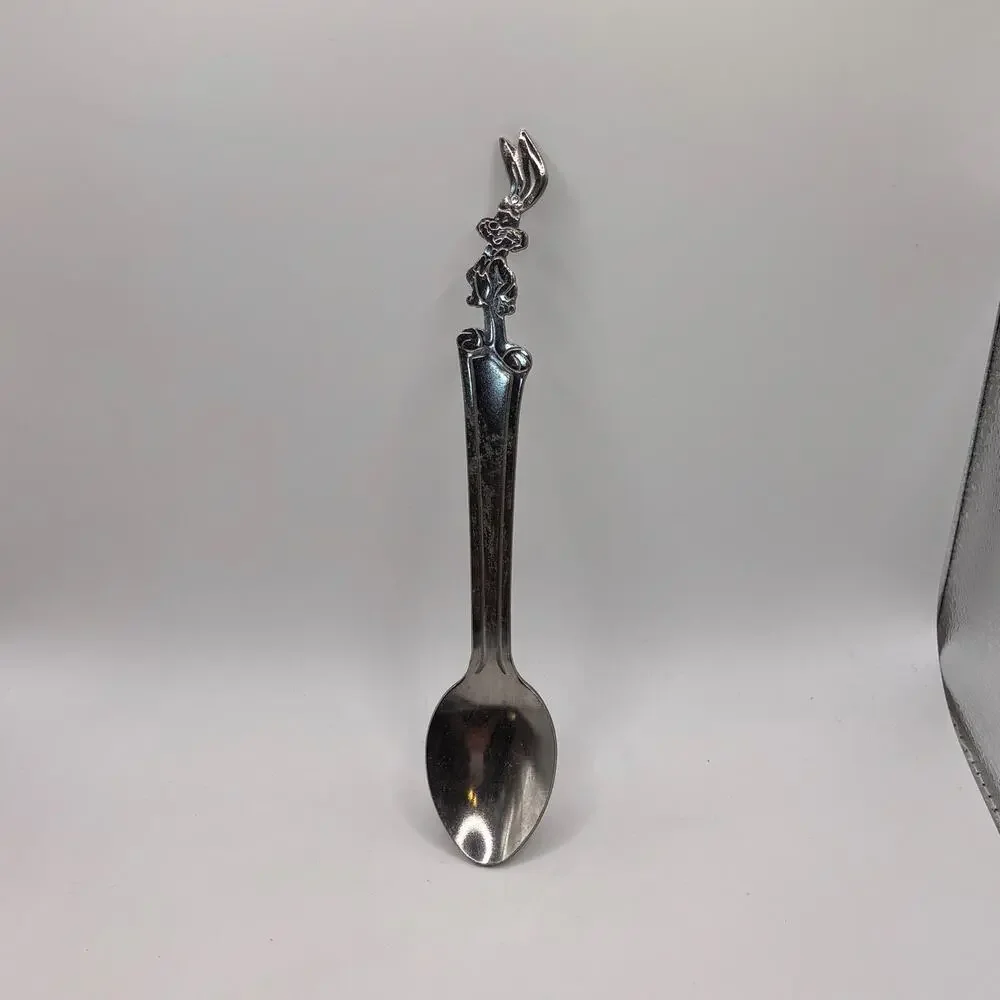 Vintage Nestle Quik Bunny Rabbit Stainless Steel Spoon NesQuik Collectible milk